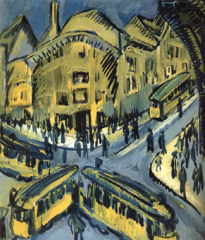 Ernst Ludwig Kirchner Nollendorfplatz oil painting picture